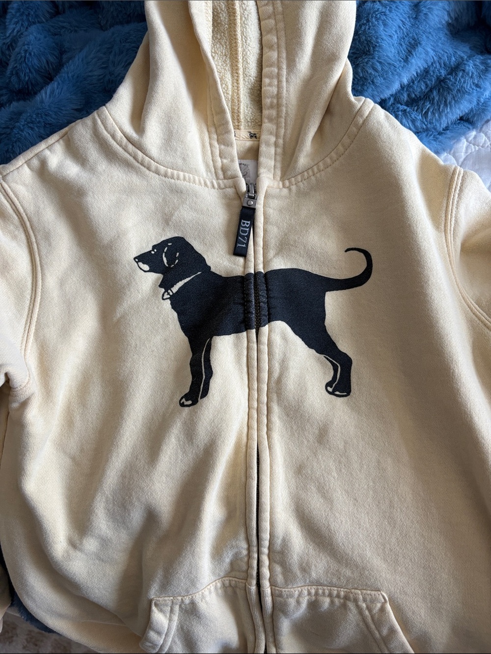 Kids yellow Zip-Up Hoodie The Black Dog XS